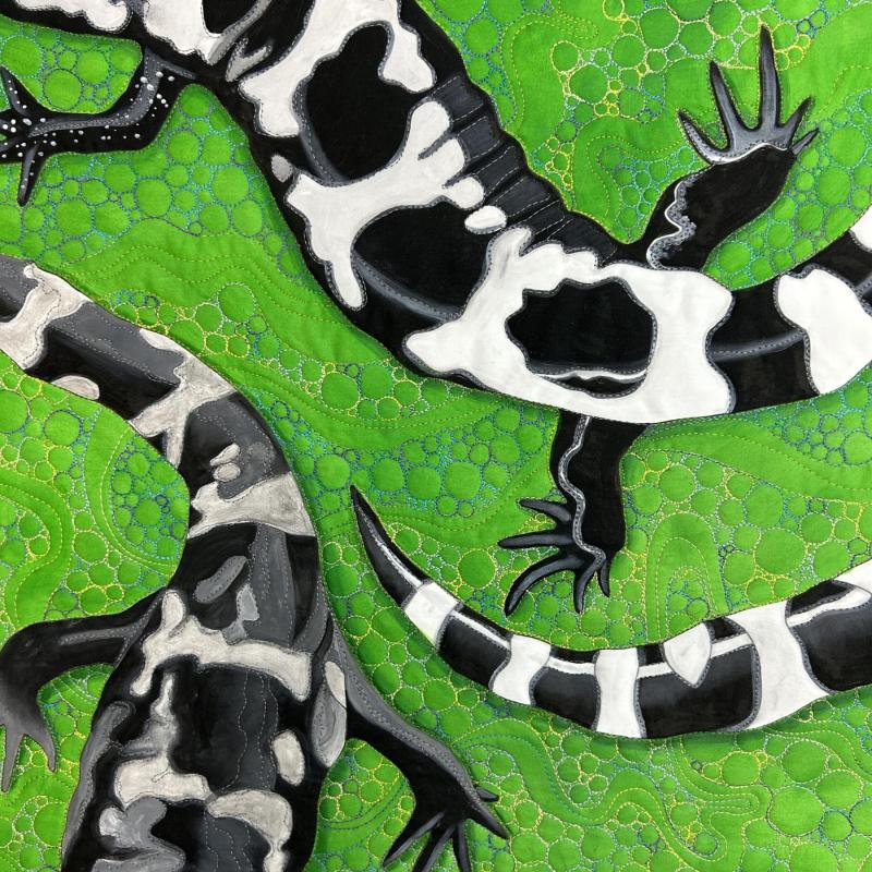 Marbled Salamanders | SAQA - Studio Art Quilt Associates
